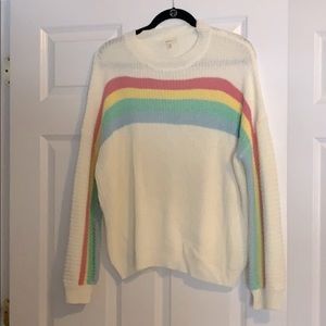 Rainbow striped sweater